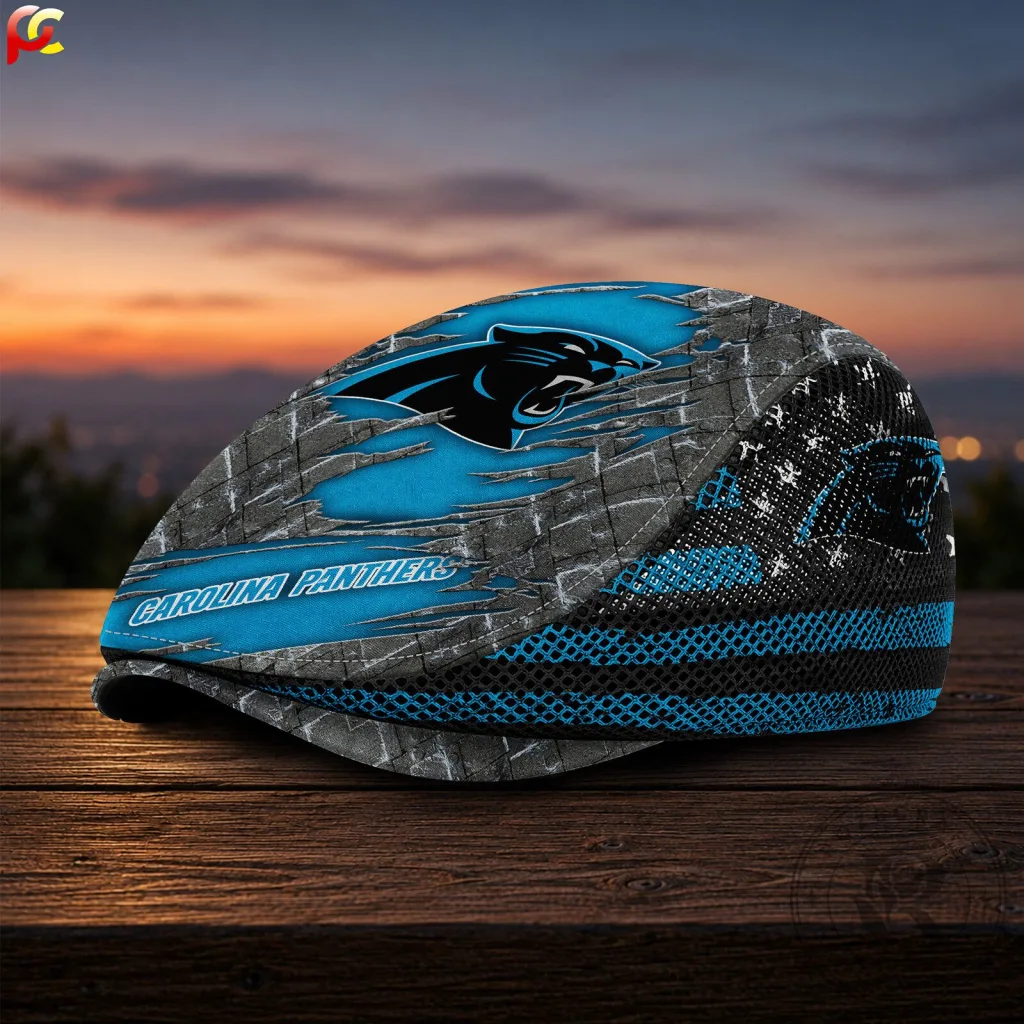 Carolina Panthers NFL Golf Flat Cap Hat for Men and Women Carolina Panthers NFL Golf Flat Cap Hat for Men and Women