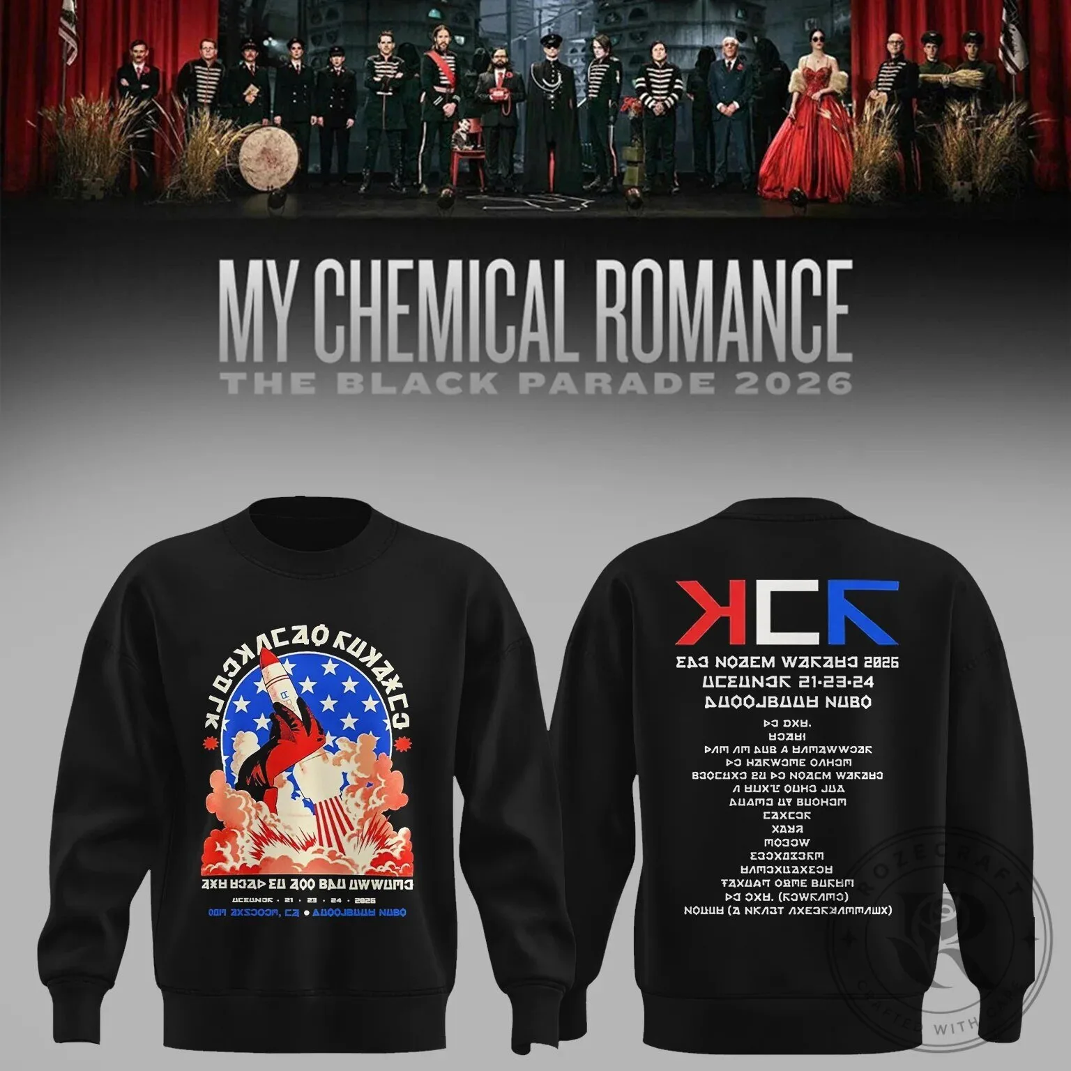 Los Angeles 2026 Concert Sweatshirt for The Black Parade by My Chemical Romance